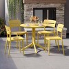 WestinTrends Playa Modern 5-Piece Resin Round Patio Dining Table Set with Stackable Patio Dining Chairs - 2 of 4