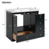 NicBex Bathroom Vanity with Sink,Bathroom Sink Vanity with 4 Drawers and 2 Doors,36 inch Bathroom Sink Cabinet for Bathroom,White/Gray/Black - 3 of 4