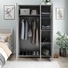 Realrooms Basin 3 Door Wardrobe With Clothing Rod & Adjustable Shelving ...