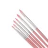 Unique Bargains Round Tip Brush for Gouache Nylon Bristles with Aluminum Collar and Plastic Handle 6 Pcs - 3 of 3