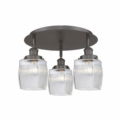 Colton - 3 Light Flush Mount In Industrial Style-9.5 Inches Tall and 17.25 Inches Wide