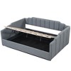 TIRAMISUBEST Upholstered Daybed with Underneath Storage, Twin/Full Size Lift Up Daybed Frame Sofa Bed with Slats Support - 4 of 4