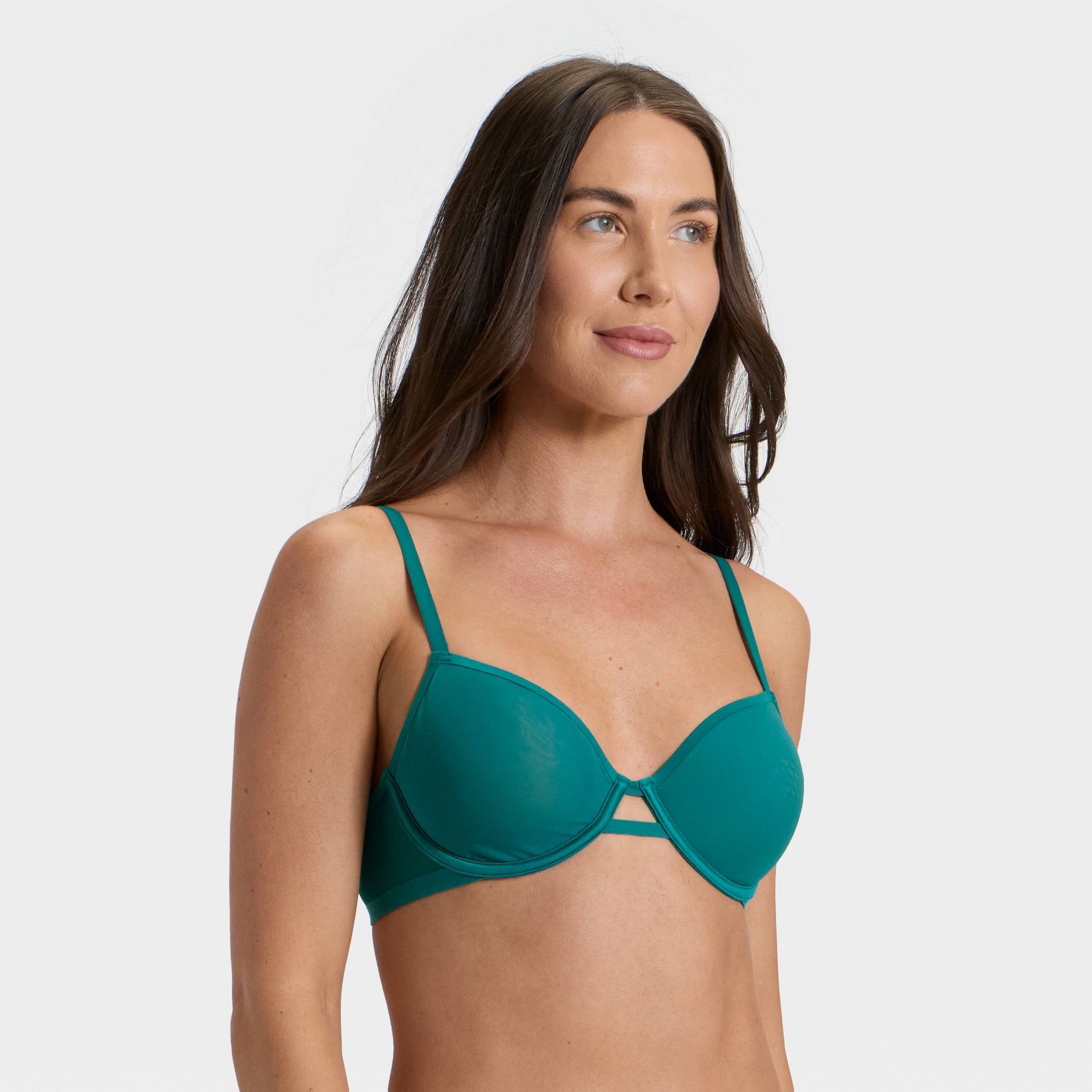 Women's Mesh Unlined Demi Bra - Auden™ Teal Blue 36A