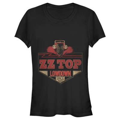 Juniors Womens ZZ TOP Lowdown T-Shirt - Black - 2X Large