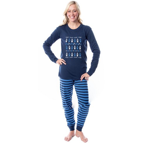 Disney Womens' Frozen Olaf Sweater Style Loungewear Pajama Pants Blue :  Target