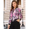 INSPIRE CHIC Women's Stand Collar Floral Prints Zip Up Lightweight Short Jacket - 2 of 4