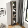 KTMBDW 8-Tier Media Tower Rack, CD DVD Slim Storage Cabinet with Adjustable Shelves, Tall Narrow Bookcase Display Bookshelf for Home Office - 4 of 4