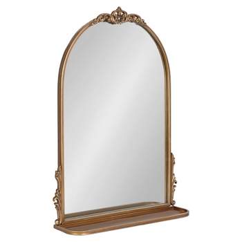 Kate & Laurel All Things Decor Myrcelle Arched Wall Mirror with Shelf 