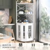Aheaplus Corner Buffet Bar Cabinet with Top Hutch&Storage Shelves - 4 of 4