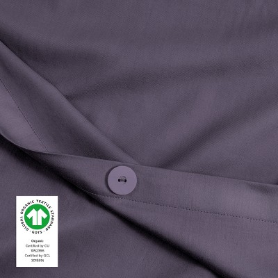 Dusty Purple Organic Cotton Twin/Twin XL Duvet Cover Set