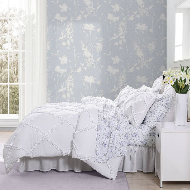 Laura Ashley Norah Comforter Bedding Set White, 3 of 10