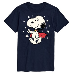 Men's - Peanuts - Snoopy Vampire Stars Glow In The Dark Short Sleeve Graphic T-Shirt - 1 of 4