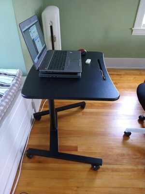 Mount-it! Mobile Standing Laptop Desk | Height Adjustable Rolling Sit ...