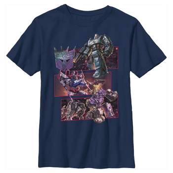 Boy's Transformers Decepticons Character Panels T-Shirt