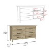 NicBex 6 Drawer Dresser for Bedroom,Modern Style Drawers with Black Pulls,,Dressers for Kids Room,Living Room,Entry and Hallway - 3 of 4