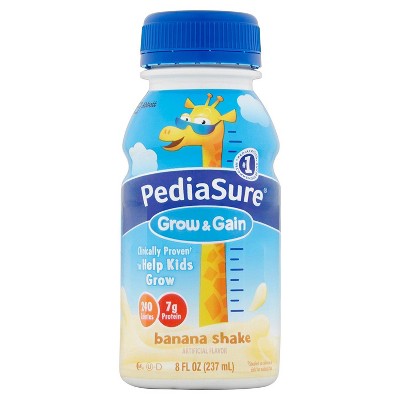 PediaSure Grow & Gain Nutrition Shake Banana 8 Oz Balanced Pediatric Nutrition with Protein and Vitamins for Healthy Growth  Case of 24