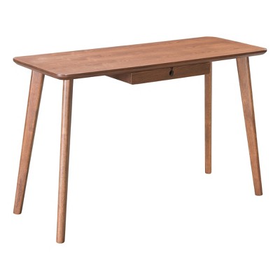 46" Modern Office Desk Dark Walnut - ZM Home