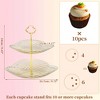 Unique Bargains 2 Tier Dessert Cup Cake Holder Tower with Tiered Tray for Donut Fruits - 2 of 4