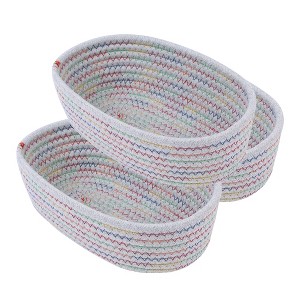 REGALWOVEN Odorless Cotton Rope Handcrafted Compact Multiple Use Open Storage Bins 3 Packs - 1 of 4