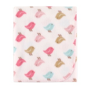 Luvable Friends Baby Girls Coral Fleece Blanket, Birdie, One Size - 1 of 1