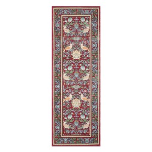 Washable Floral Living Room Rugs, Modern Farmhouse Bird Print Botanical Carpet for Bedroom, Soft Non Slip Floor Cover for Girls Nursery Room - 1 of 4