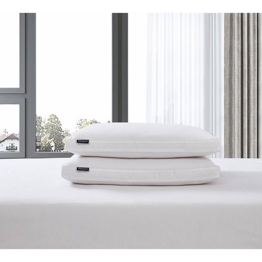 King 2pk Firm Cotton Blend Feather Down Fiber Bed Pillow - Beautyrest