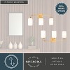VAXCEL Shelby 3 Light Gold Brass Transitional Bathroom Vanity Fixture White Glass - 4 of 4
