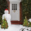 Tangkula Set of 2 2FT Pre-Lit Pathway Artificial Christmas Trees with 30 LED Lights 8 Light Modes - 2 of 4