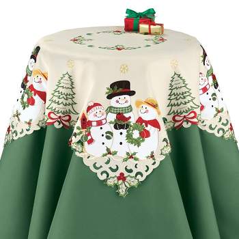 Collections Etc Snowman Family Christmas Table Linens