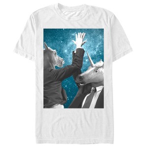 Men's Lost Gods Unicorn Space High Five T-Shirt - 1 of 4
