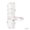 Okak Vanity Table with Lights, Modern Simple Hair Desk, Multi-Layer Storage, Large Storage Space, Bedroom Makeup Vanity Table Set with Mirror - 3 of 4