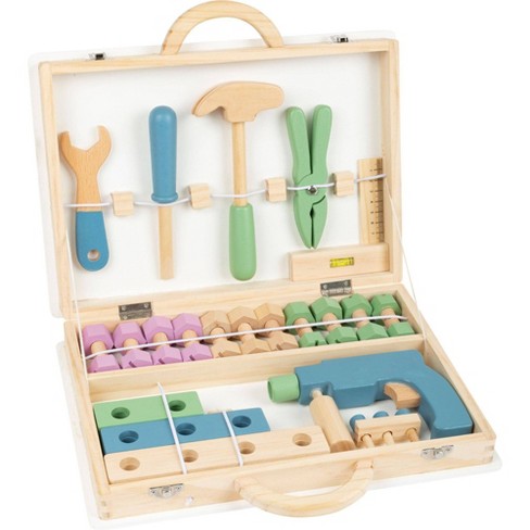 Melissa & Doug Take-along Tool Kit Wooden Construction Toy (24pc