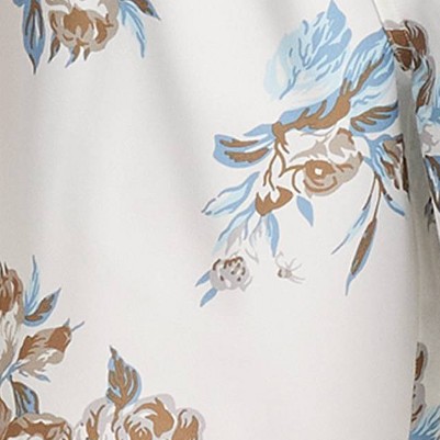 White/Blue Floral
