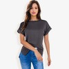 Anna-Kaci Women's Striped Knit Top with Crew Neck and Short Sleeves, Casual Loose Fit Comfortable Blouse - 2 of 4