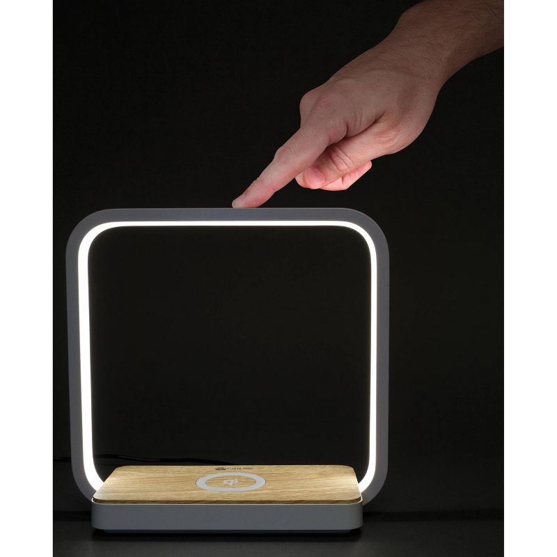 Wireless Charging Station with Night Light Table Lamp - OttLite, 4 of 8