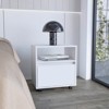 TIRAMISUBEST Nightstand with 1 Drawer, Caster Wheels, Buffet Cabinet for Mobile Bedroom Storage - 2 of 4