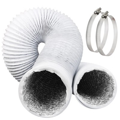 AMMER 4 Inch 8FT Dryer Vent Hose, Flexible Aluminum Air Ducting Tube, Insulated Flex Hose Kit for Indoor & Outdoor Use