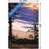 Trends International Lantern Press - Lake Michigan, Sunset on Beach Unframed Wall Poster Prints - 3 of 4