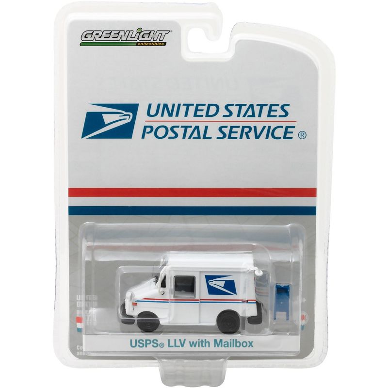 "United States Postal Service" (USPS) Long Life Postal Mail Delivery (LLV) & Mailbox Accessory 1/64 Diecast Model Greenlight, 3 of 4