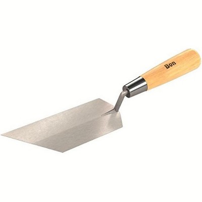 Bon Tool 21-160 Margin Trowel 6-inch X 2-inch Left Angle Wood Handle