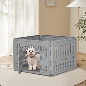 Decksplore Pet Playpen with Locking Door & Ventilated Design - 1 of 4