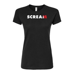 Women's - Scream - Red and White Logo Fitted Graphic T-Shirt - 1 of 3