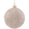 Northlight Geometric Glass Ball Christmas Ornament - 4" - White - image 3 of 4