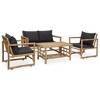 vidaXL Garden Lounge Set Dark gray Bamboo Standard Seats Many - 2 of 4