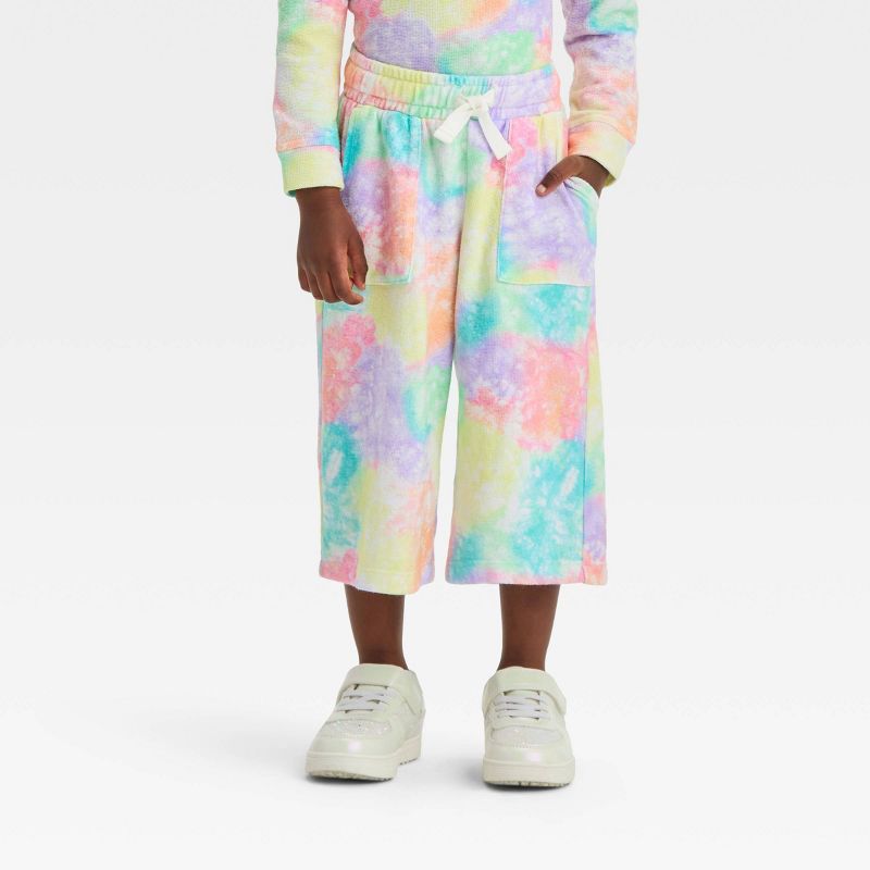 Toddler Girls' Rainbow Tie-Dye Pants - Cat & Jack™, 1 of 7