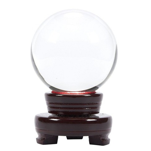 Transparent Wooden Base Stand Holder Decoration For Crystal Glass Ball Gifts US 