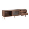GlasFlength TV Stands and Consoles, Stylish Entertainment Center for Living Rooms, Modern Designs for Classic Interiors, Brown,70.8”*15.7”*21.3" - 3 of 4