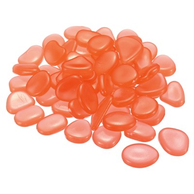 Unique Bargains Fish Tank Decoration Glow Rocks Pebbles 20-30mm 150 Pcs
