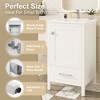 20-Inch Modern Bathroom Vanity with Ceramic Sink, Soft-Close Drawer & Door, Double-Layer Door Organizer, Divider Drawer, Adjustable Foot Pads - 4 of 4