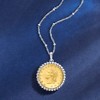 Ross-Simons Italian Genuine 20-Lira Coin Pendant Necklace in Sterling Silver Size 18 - 4 of 4